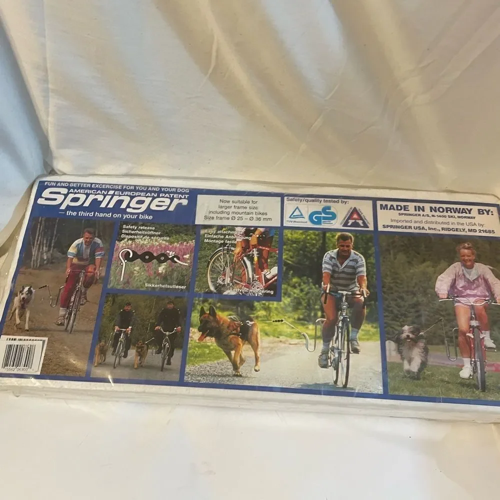 Springer Leash Dog Exerciser Bicycle Bike Attachment Running Outdoor Norway NEW
